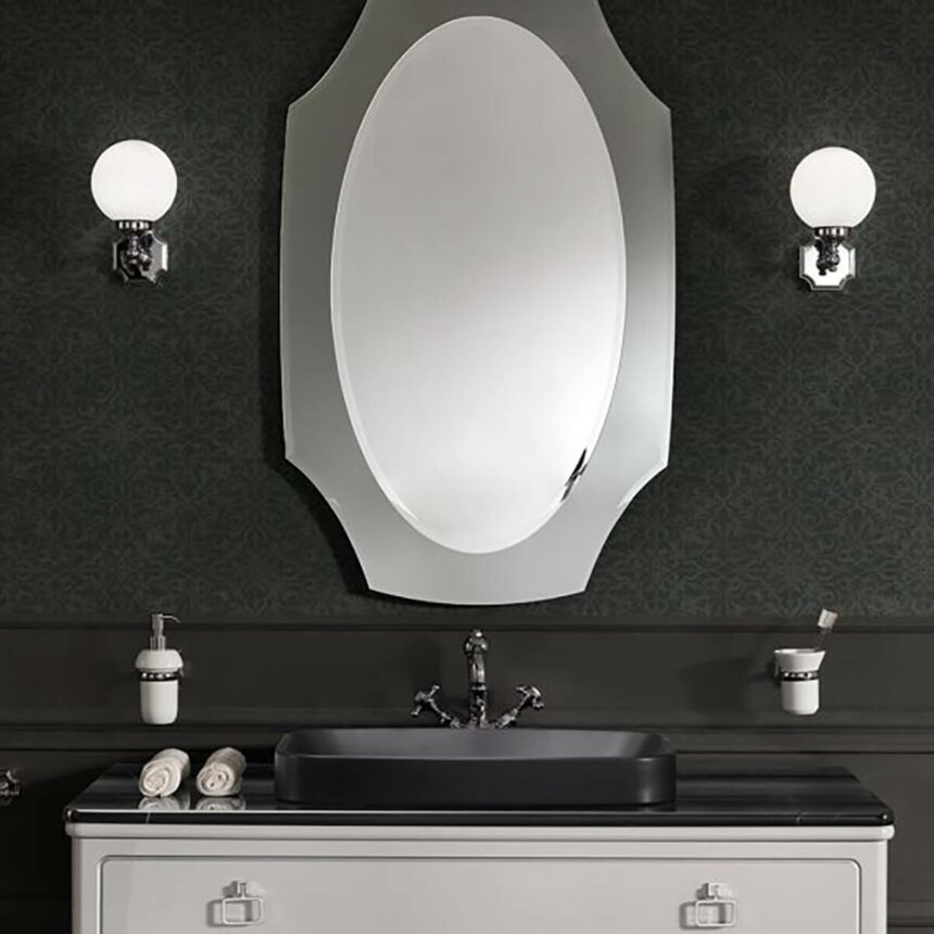 Bell'Epoque lampada in ottone e vetro